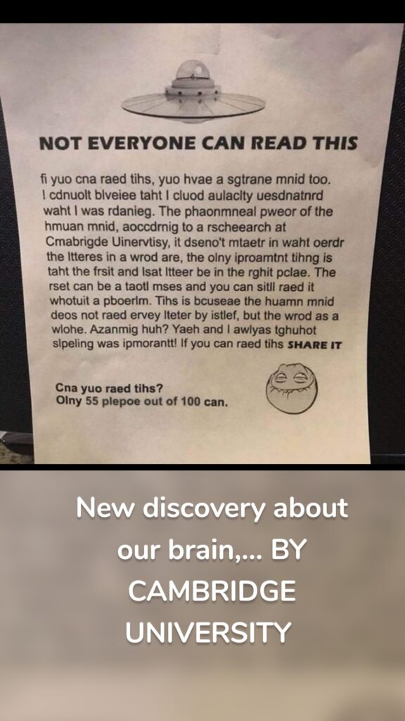 New discovery about our brain,... BY CAMBRIDGE UNIVERSITY